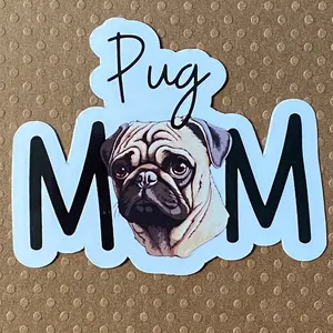 Pug Breed Dog Mom Sticker