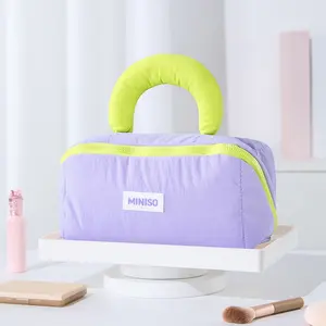MINISO Marshmallow Series Large Capacity Pillow Storage Bag | Cute Soft Organizer for Clothes, Travel & Home Storage