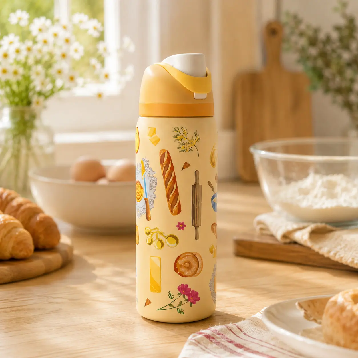 32 oz Stainless Steel Water Bottle with Straw Lid Brunch Bunch New Release
