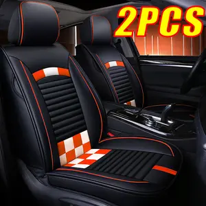 Waterproof Leather Car Seat Covers - 2PCS Sleek & Stylish Protection for Moisture & Spills Easy Install & Remove Maintain Car Seats Clean