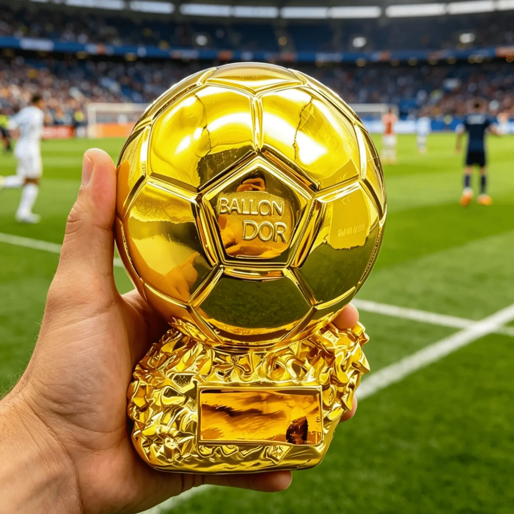 Golden Ball Award Trophy Soccer Trophy Football Match Personal Golden Ball Model Fan Memorial Collectible, Luxurious Sports Memorabilia Gift