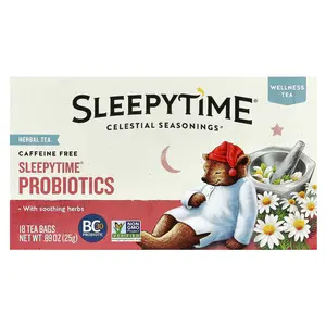 Celestial Seasonings Wellness Tea, Sleepytime® Probiotics, Caffeine Free, 18 Tea Bags 0.89 oz (25 g)