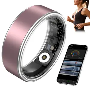 IP68 Waterproof Smart Ring, Wearable Fitness Tracker for Sleep Step Heart Rate Blood Oxygen Monitoring, iOS Android Compatible, Ideal Gift for All Ages