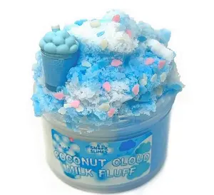 Snoop Slimes - Premium Scented Squishies ( Mother of Pearl Slime, Coquette Cat Slime, Coconut Cloud Milk Fluff Slime )