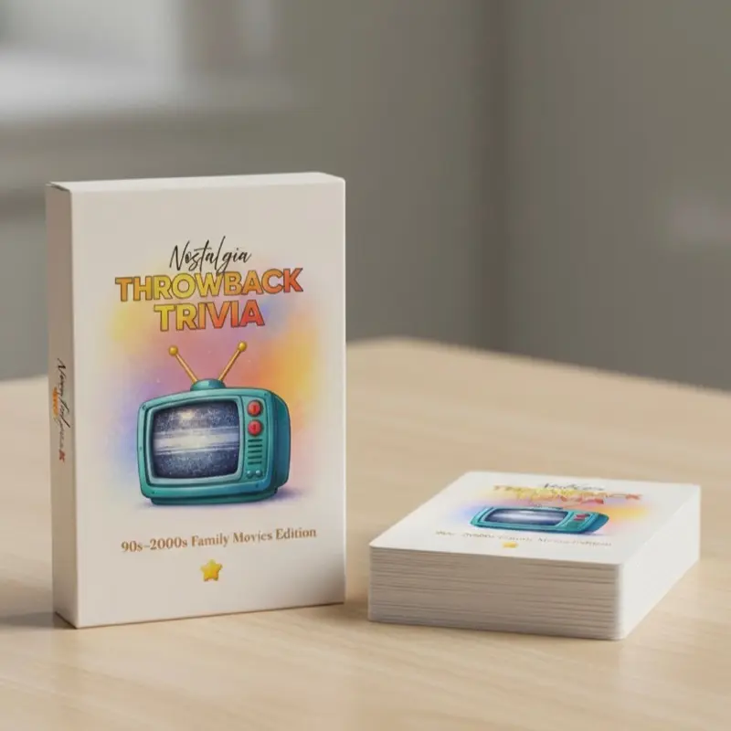 Memory Lane 90s & 2000s Childhood Nostalgia Trivia Card Game - Family Movies Edition
