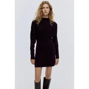 H&M Gathered turtleneck dress