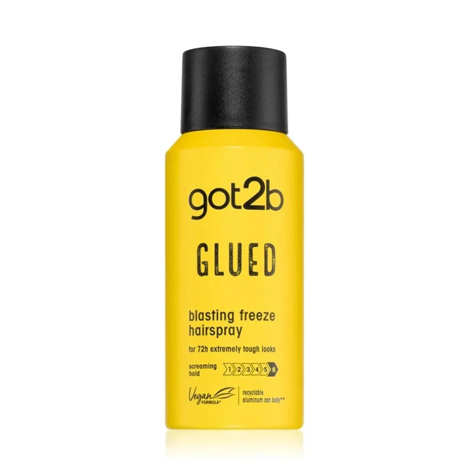 got2b GLUED Blasting Freeze Hairspray 72h Hold Vegan Formula 100ML 3.38oz