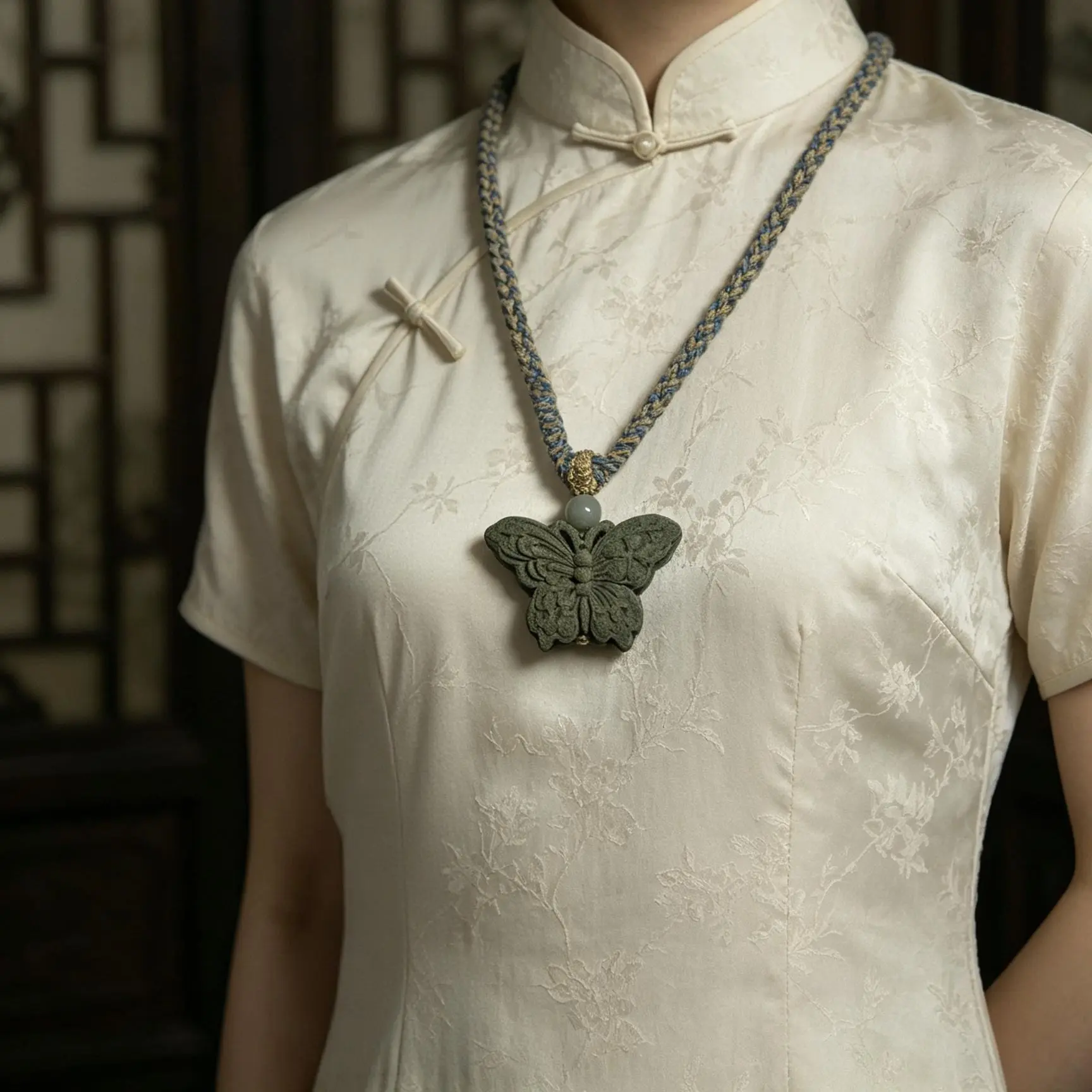 Handcrafted Taoist 15-Herbs Chemical-Free Incense Butterfly Pendant Charm - Qingcheng Mountain Unisex Collectible, Car Use, Anxiety Relief Cultural Decor Item, 1 Size (Yoga Meditation Compatible)