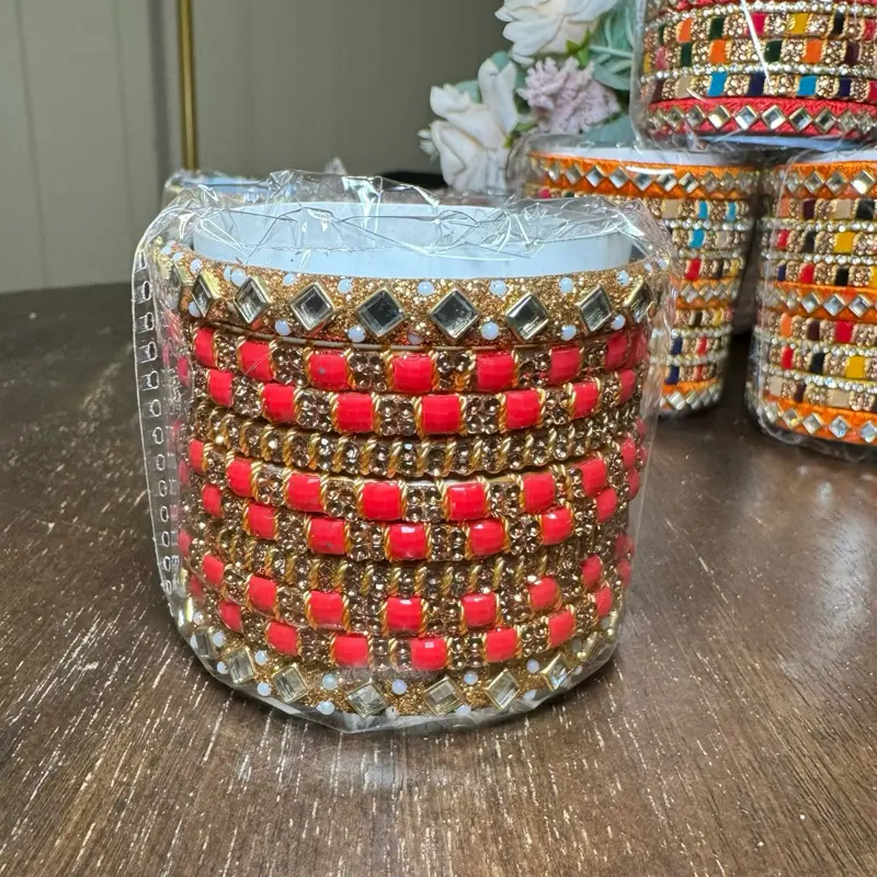 Desi Beautiful metal Bangles Setsfor Wedding - Stylish Design Complete Accessory Set for Versatile Wear with Colorful bangles