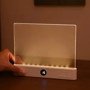 Book Light, Rechargeable Clear LED Flat Reading Light with & Timer, Dimmable Panel Plate Lamp Book Full Page Light for Reading in Bed at Night,Funny Gifts for Readers