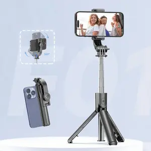 Selfie Stick Tripod, Retractable Selfie Stick Tripod with Wireless Remote Control, for Photograph, Live Streaming, Video Recording, Compatible with Android, iPhone and More