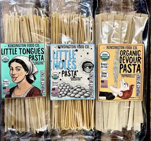 Kensington Organic Pasta 3 Pack (Little Tongues, Little Holes & Devour) - USDA Organic Italian Pasta