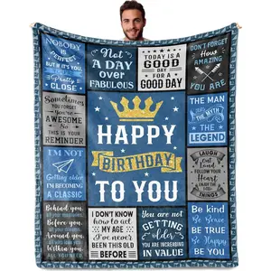 50"X60" Blanket for Men, Funny Cool Birthday Gift Idea for Him, Soft Textile Bedding Linen Throw