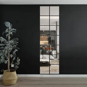 Home Gym Mirrors, 12'' x 12'' Glass Mirror Tiles (16 PCS), Square Large Wall Mirror for Home Gym, Bedroom, Door,Bathroom, Frameless Mirror Sets Decor