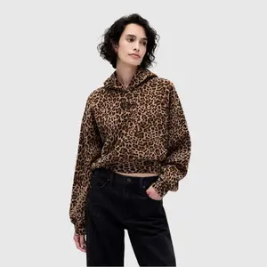 GAP VintageSoft Crop Logo Hoodie Fit