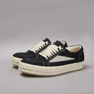 Sports shoes for women, sports shoes for men, lace up black CanvasShoes, retro flat shoes