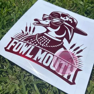 Fowl Mouth Duck Decal, Boat Decal, Truck Decal, Car Decal, Duck Hunting Decal, Duck Decal