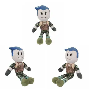 35cm Roblox Plush Toy Military Style Stuffed Doll Game Character Soft Cartoon Figure For Game Fans Birthday Gift Room Decor