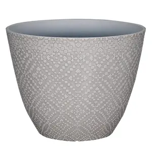 L&G Solutions 7028270 15 in. Polyresin Dylan Indoor-Outdoor Flower Pot, Cream, Indoor-Outdoor Flower Pots