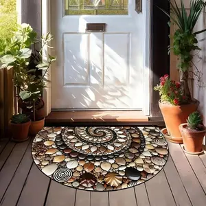 Waterproof Doormat for Outdoor Entrances, Geometric Pebble Scraping Mat for Patios, Garages and Indoors. Durable and Easy To Clean, Suitable for High Traffic Areas.