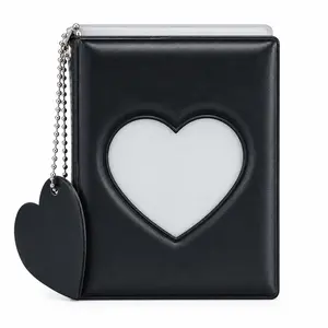 Heart Window Mini Photo Album: Compact Size for Small Photos & Card Storage