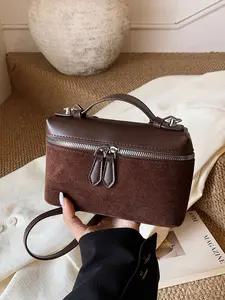 Vintage Matte Shoulder Bag, New Women's Fall Winter Handbag, Versatility Crossbody Box Small Square Bag, Perfect for Friends Shopping Date Business Use