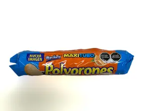 Marinela Polvorones Maxi Tubo- Orange Cookies Mexican Cookies