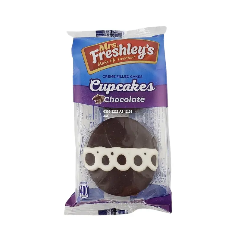 Mrs. Freshley's Cream Filled Chocolate Cupcakes 2-pack | 6 Count