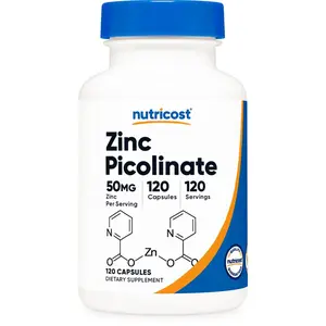 Nutricost Zinc Picolinate 50mg, 120 Vegetarian Capsules- Gluten Free and Non-GMO