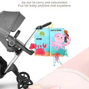 Baby Books Toys, Soft Baby Books 0-12 Months, Sensory Baby Toys Infant Carseat Toys, Early Learning Stroller Toys for Infants Toddler Toy