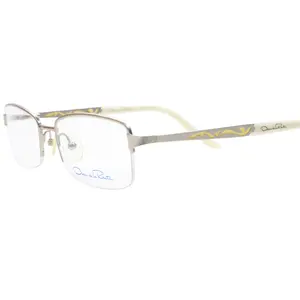 Oscar De La Renta OSL356 040 Silver Half Rim Designer Eyeglasses -Ma
