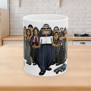 Lil homies, Homies Mugs, 90s style Chicano mugs, cholo, Chicana cups, chola style, vato, lowrider, street, custom mugs, 90s style gifts Classic Drinkware Retro Stylish Ceramic Drink