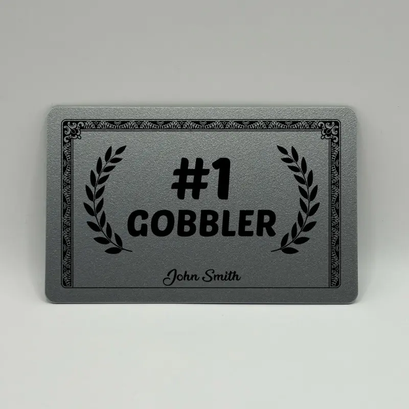 #1 Gobbler, Nibbler, Chugger, or Sipper Card Trophy