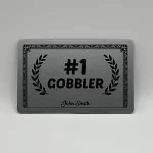 #1 Gobbler, Nibbler, Chugger, or Sipper Card Trophy