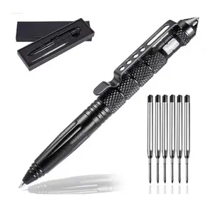 Tungsten Steel Multi-Functional Pen with 6 Ink Refills for Professional Use, Durable Writing Tool