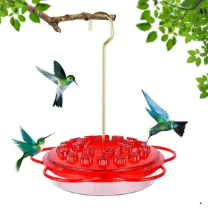 Hanging Hummingbird Feeder, Outdoor Dish Feeder, Leak-Proof, Honey Protection, Easy Clean, Wild Hummingbird Garden Decor, Nectar Feeder, Bird Feeding Station