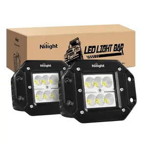 Nilight 4.8 Inch 18W Flush Mount Flood Led Work Lights (Pair)