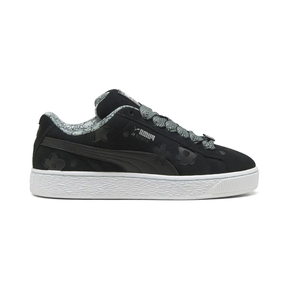 PUMA Womens X Hello Kitty Suede Xl Lace Up Sneakers Shoes Casual - Black