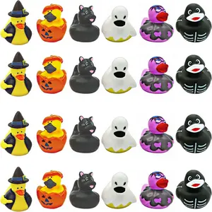 4E's Novelty 24-Pack Halloween Rubber Ducks – Assorted Jeep Ducking Toys & Party Favors