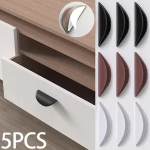 Furniture Drawer Knob Handle Self Adhered Wardrobe Door Pulls Home Bathroom Kitchen Window Long Cabinet Closet Knob Accessories