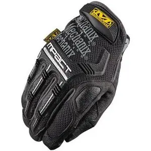 Mechanix Wear Size XL Synthetic Leather/TPR Anti-Vibration/Impact Protection Work Gloves For Mechanics & Lifting, Uncoated, Hook & Loop Cuff, Full Fingered, Black/Gray, Paired MPT-58-011