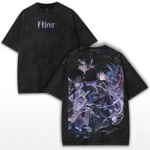 Flins Genshin Impact Graphic Tee - Stylish Anime Fan Shirt with Iconic Character Design, Unisex Fit for Ultimate Gaming Vibes and Trendy Streetwear Look