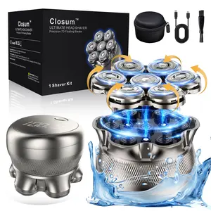 CLOSUM 2026 Newest 7D Head Shaver for Smooth Flawless Shave | Upgraded Large Mesh | 360° Magnetic Razor | IPX7 Waterproof Wet/Dry | Great Gift for Dad & Men