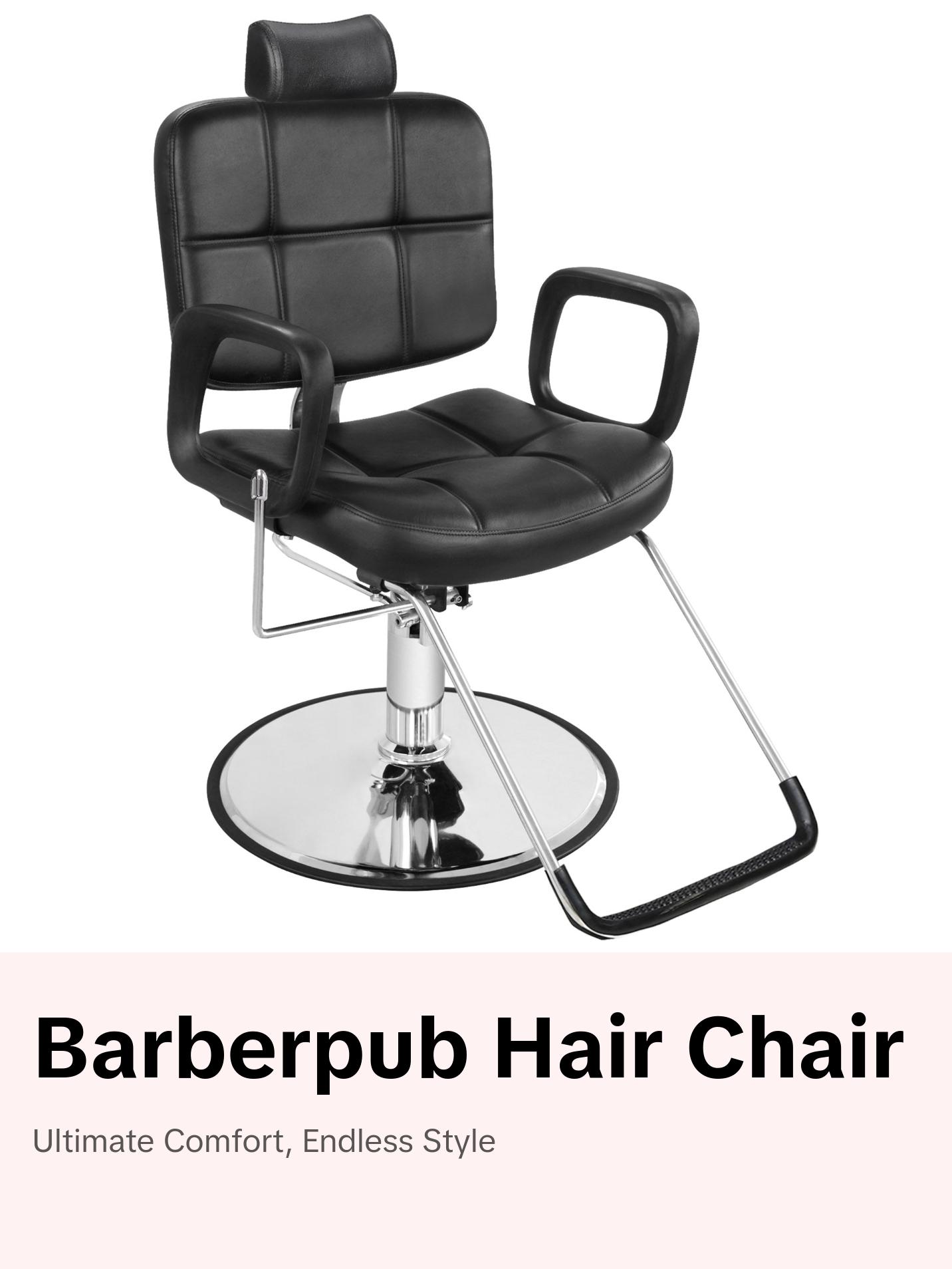 BarberPub All Purpose Hydraulic Barber Chair Salon Beauty Spa Chair Shampoo Recliner 2059