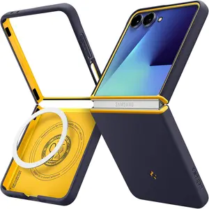 for Galaxy Z Flip 7 Case, Nano Pop MagFit [Fast Wireless Charging/Magnet for Galaxy] - Blueberry Navy