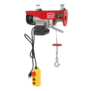 PA100 110V US Plug Electric Hoist 50/100kg Pure Copper Motor 12m Cable for Factory Warehouse Construction Garage Lifting