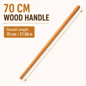 27.56 Inch Solid Wood Handle Replacement for Broom, Mop, Rake, Shovel & Garden Tools