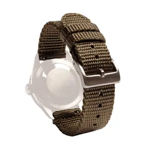 Altera Nylon Quick Release Watch Band NATO Strap Dark Olive Green 20mm (20mm, Deep Forest Green)