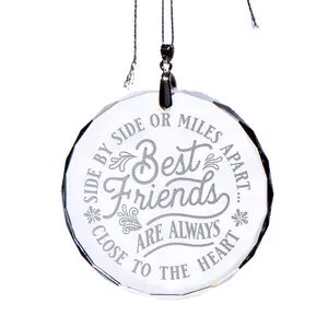 BAD BANANAS - Best Friends Are Always To Heart - 3" Crystal Glass Ornament