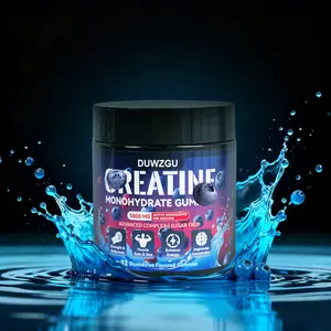 Blueberry Flavored Creatine&Carnitine Gummies - 5000mg Sugar-Free | Boost Strength & Speed Recovery | Workout Essentia